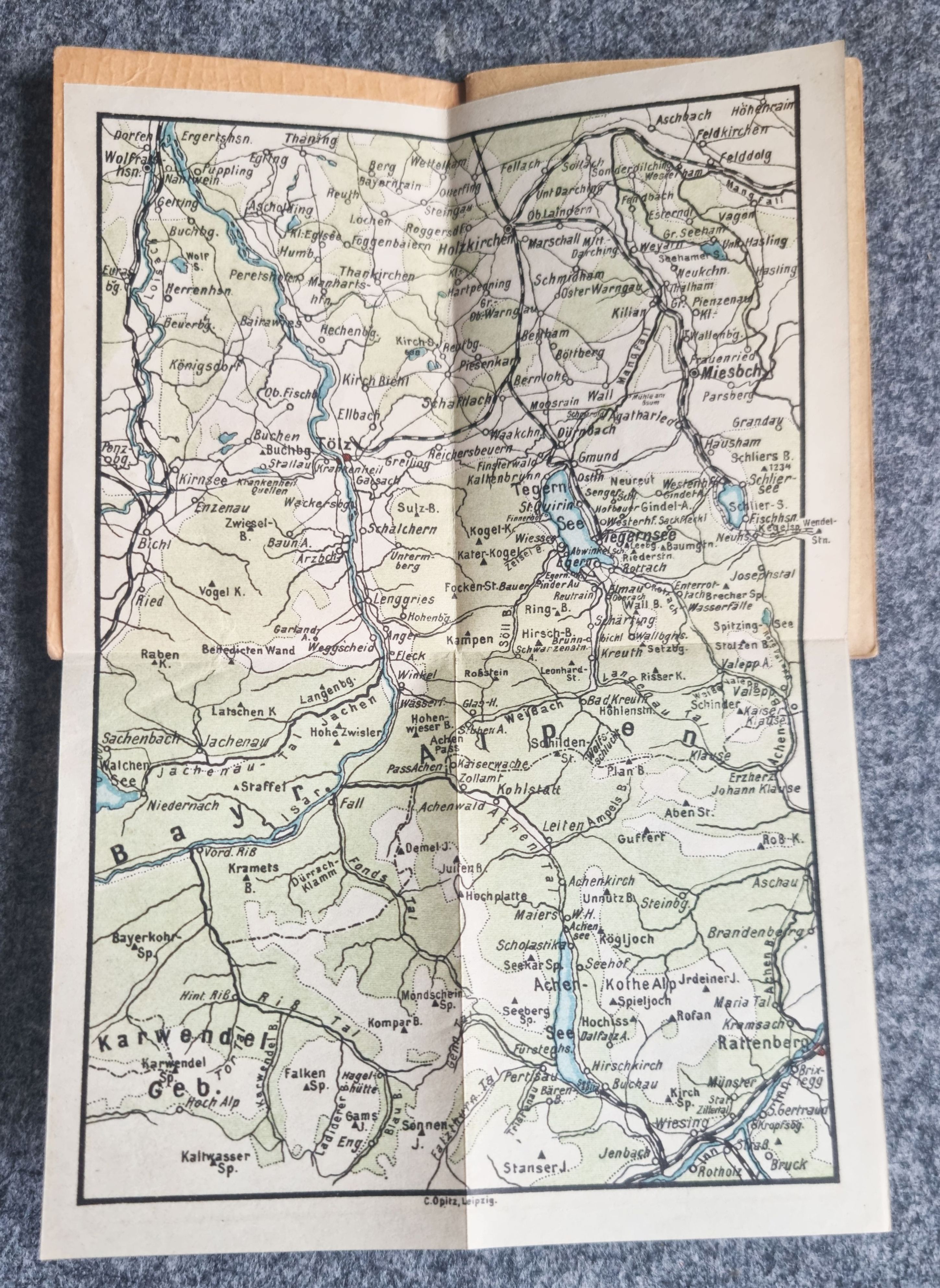 Alter Reiseführer Tegernsee und Umgebung mit Karte Miniatur Bibliothek Alter Reiseführer Tegernsee und Umgebung mit Karte Miniatur Bibliothek