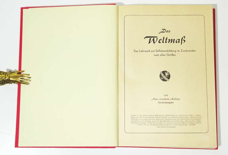 Das Weltmaß Zuschneiden Mode Vintage 1956 Schneider Handarbeit