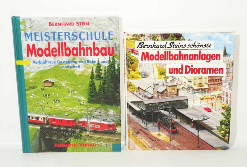 Bernhard Stein 2 Bücher Meisterschule Modellbahnbau Modellbahnanlagen und Dioramen