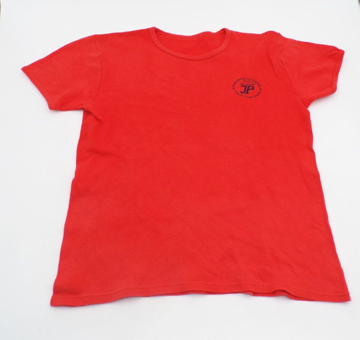 Altes T Shirt Pionierorganisation Ernst Thälmann DDR Nicki Kindergröße Orange