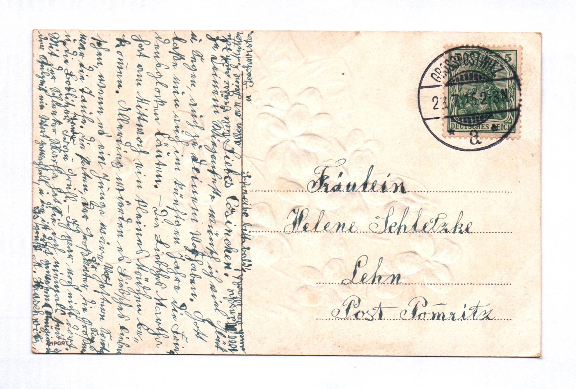 Litho Ak geprägt Herzlichen Glückwunsch zum Geburtstage lila Iris Blumen