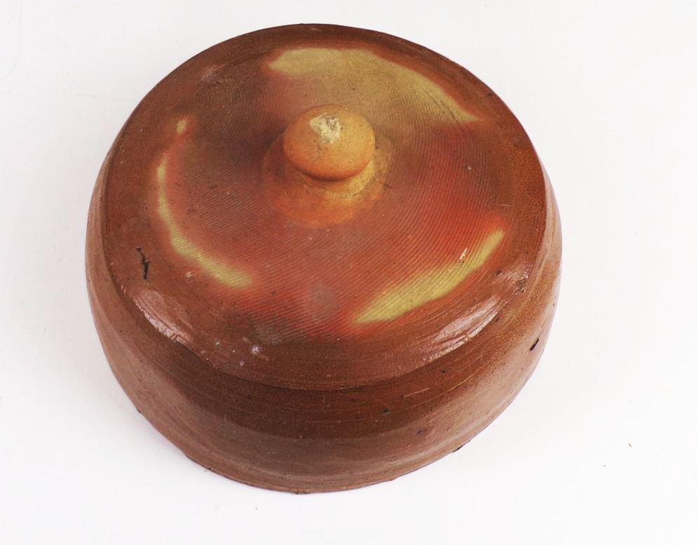 Alter Steinguttopf Sauerkrauttopf Tontopf Gärtopf Gurkentopf Steinzeug Deckel