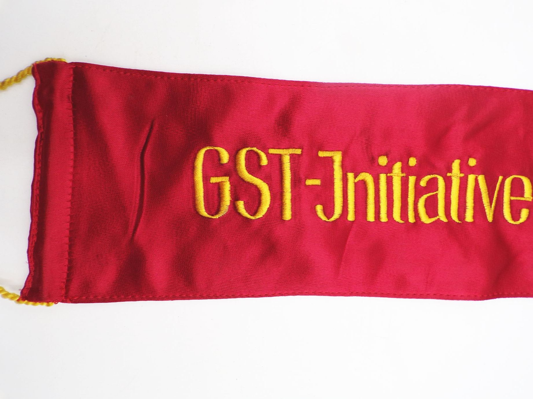 Alter Wimpel Seiden Banner GST Initiative XI Parteitag der SED bestickt