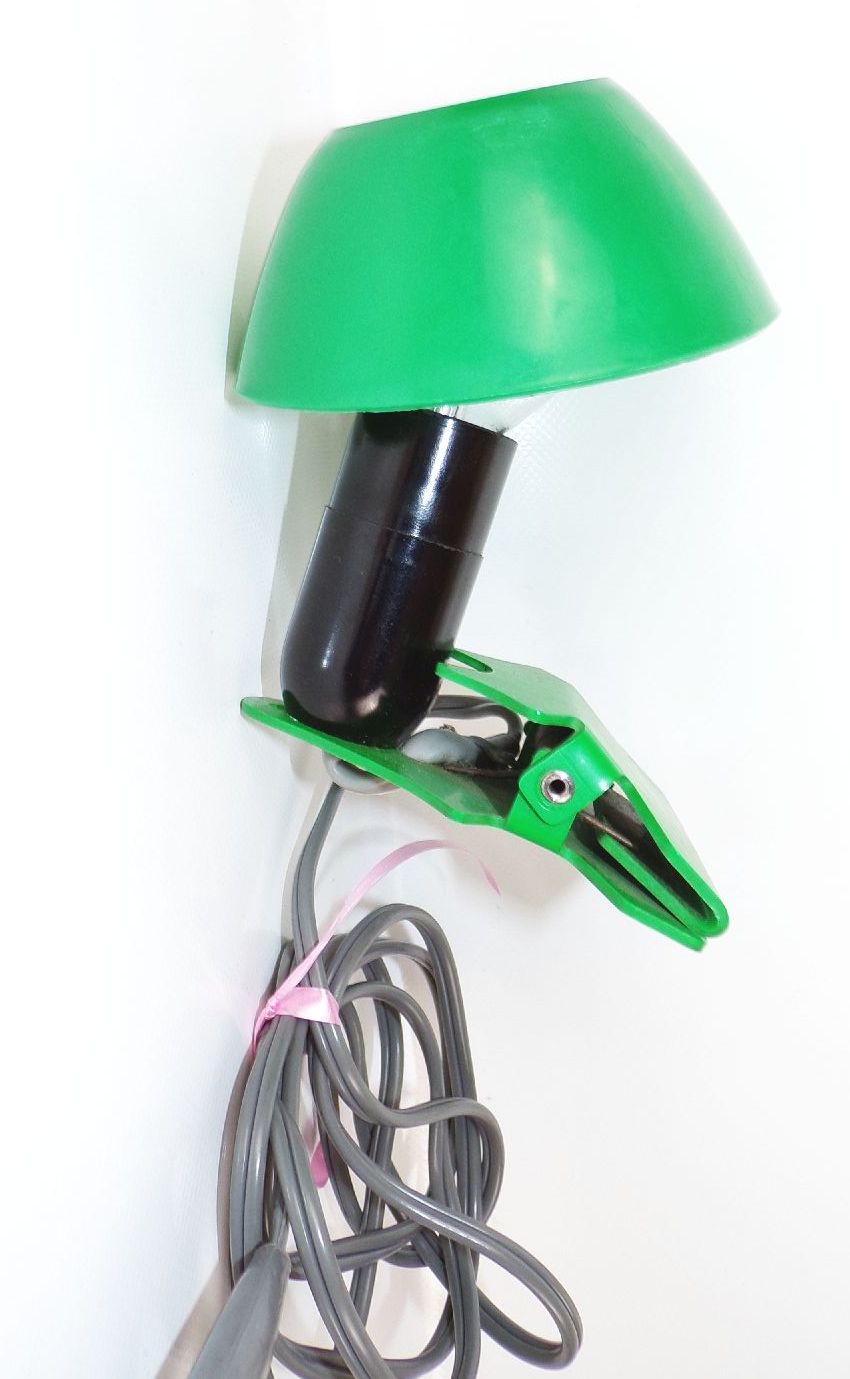 Alte Leselampe Klemmleuchte Grün Schwarz DDR E14 Retro 
