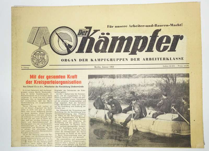 Der Kämpfer Januar 1964 Organ der Kampfgruppen Arbeiterklasse DDR 