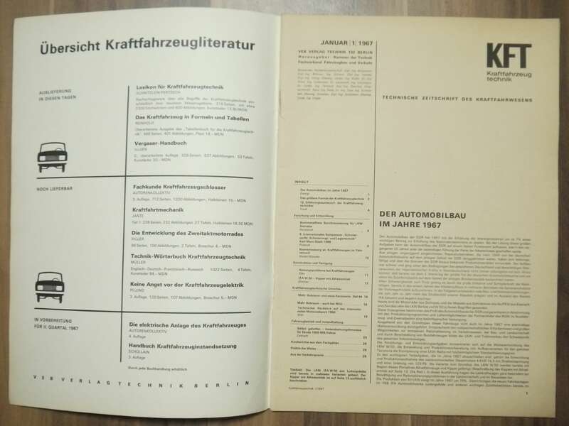 Technik des internationalen Motorradsports KFT DDR Zeitschrift Januar 1967