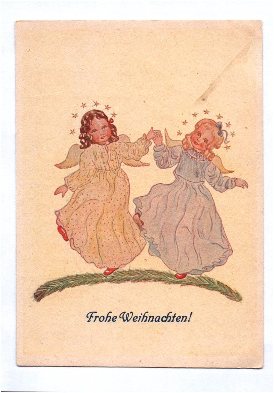 Künstler Ak Weihnachtsengel Frohe Weihnachten 
