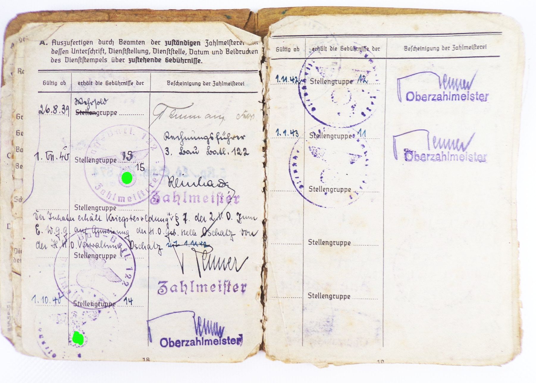 Soldbuch 2 WK Panzergrenadier 