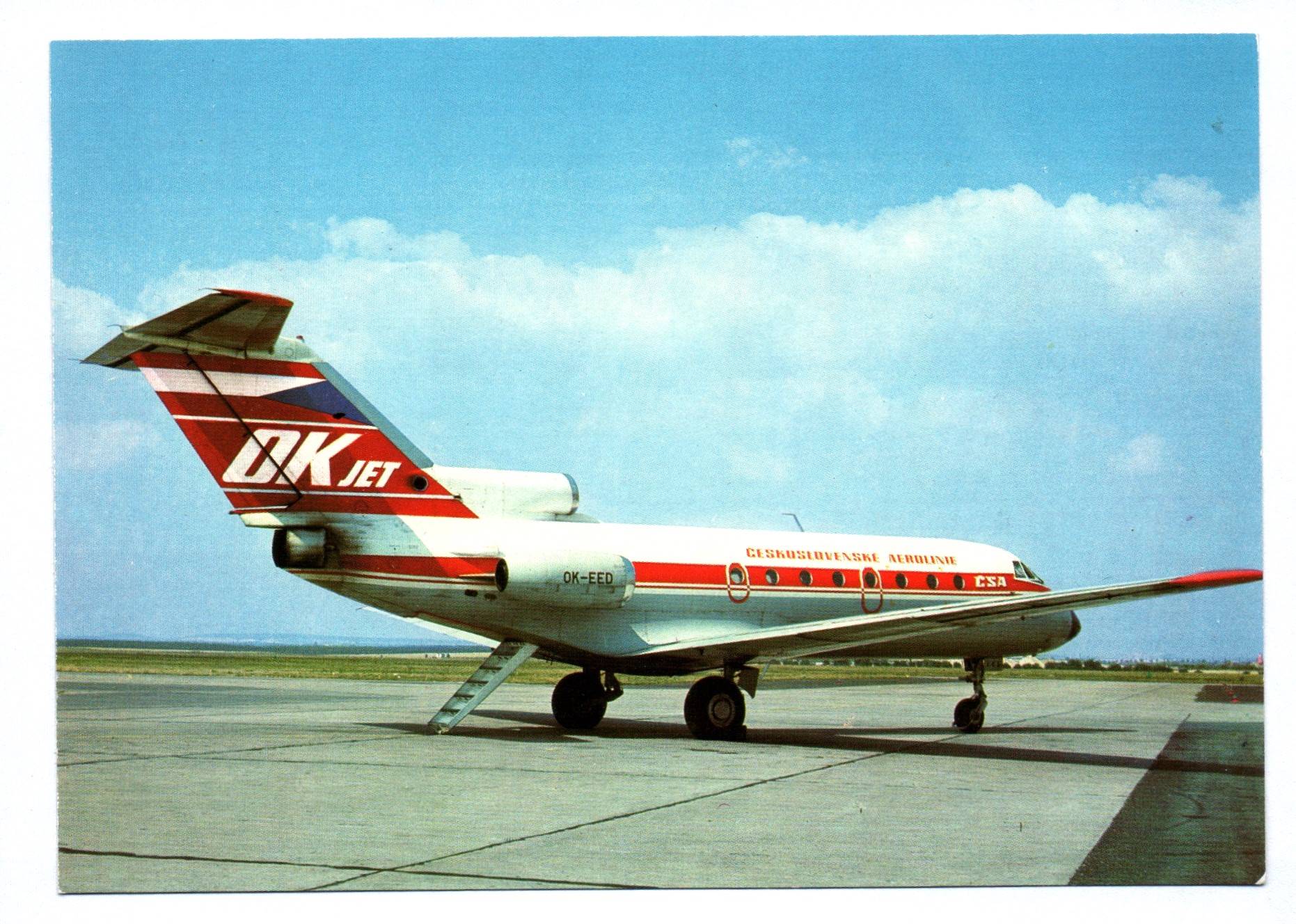 Foto Ak OK JET Flugzeug OK-EED CSA Czechoslovak Airlines Foto Ak OK JET Flugzeug OK-EED CSA Czechoslovak Airlines