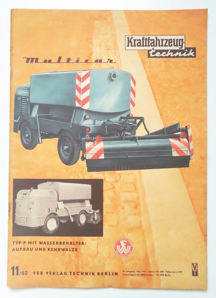 Kraftfahrzeugtechnik DDR 1962 Zeitschrift Nr 11 Multicar KFT