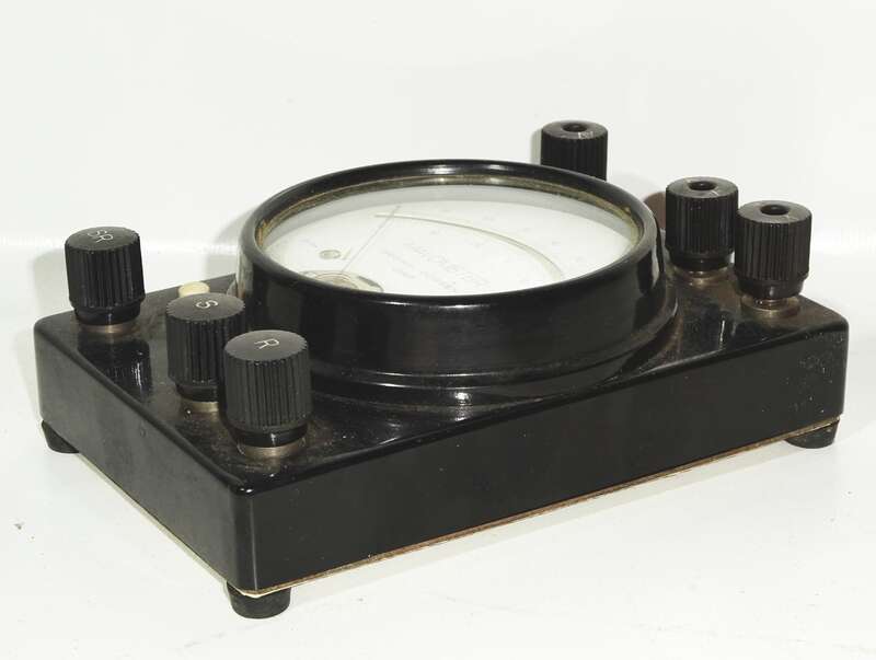 Altes Mavometer Original Glossen DRP Meßgerät mit Schaltbild