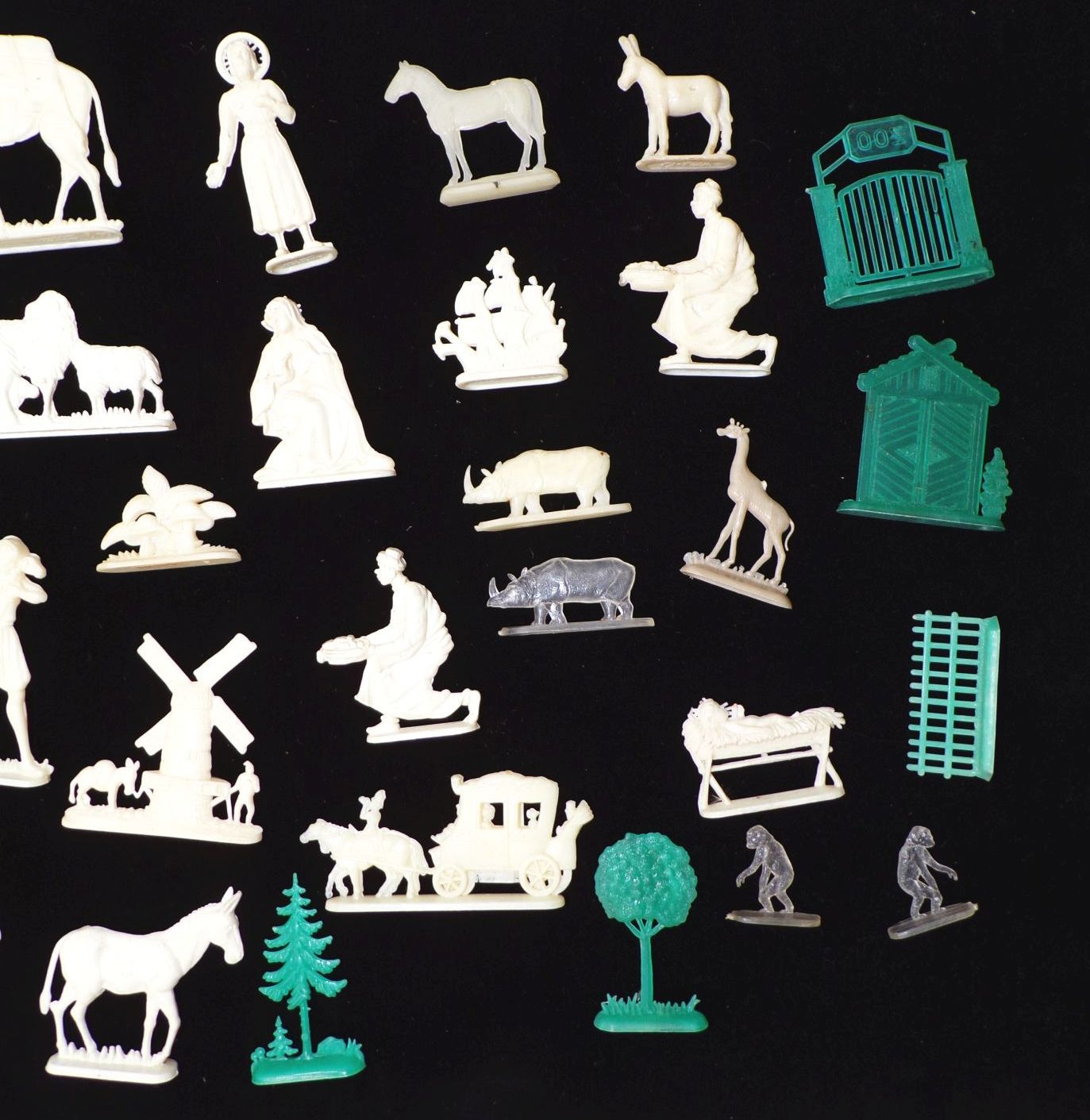 Lot alter Margarinefiguren Krippe Jesus Tiere