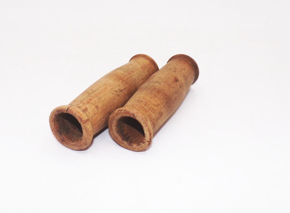 Alte Fahrradgriffe aus Holz Oldtimer Vorkrieg Lenkergriffe Griffschalen