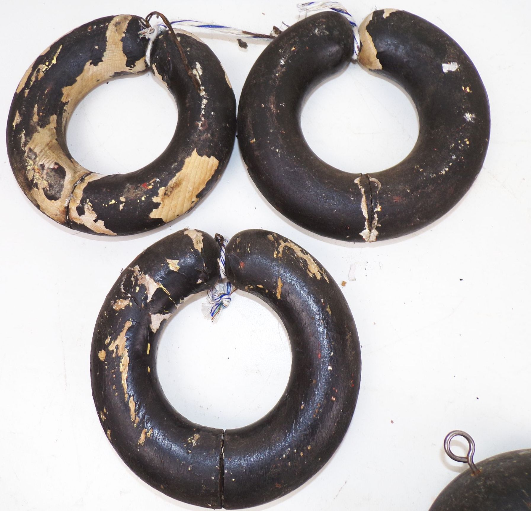 Alte Metzger Würste aus Holz Fleischerei Schaufenster Deko Atrappen 