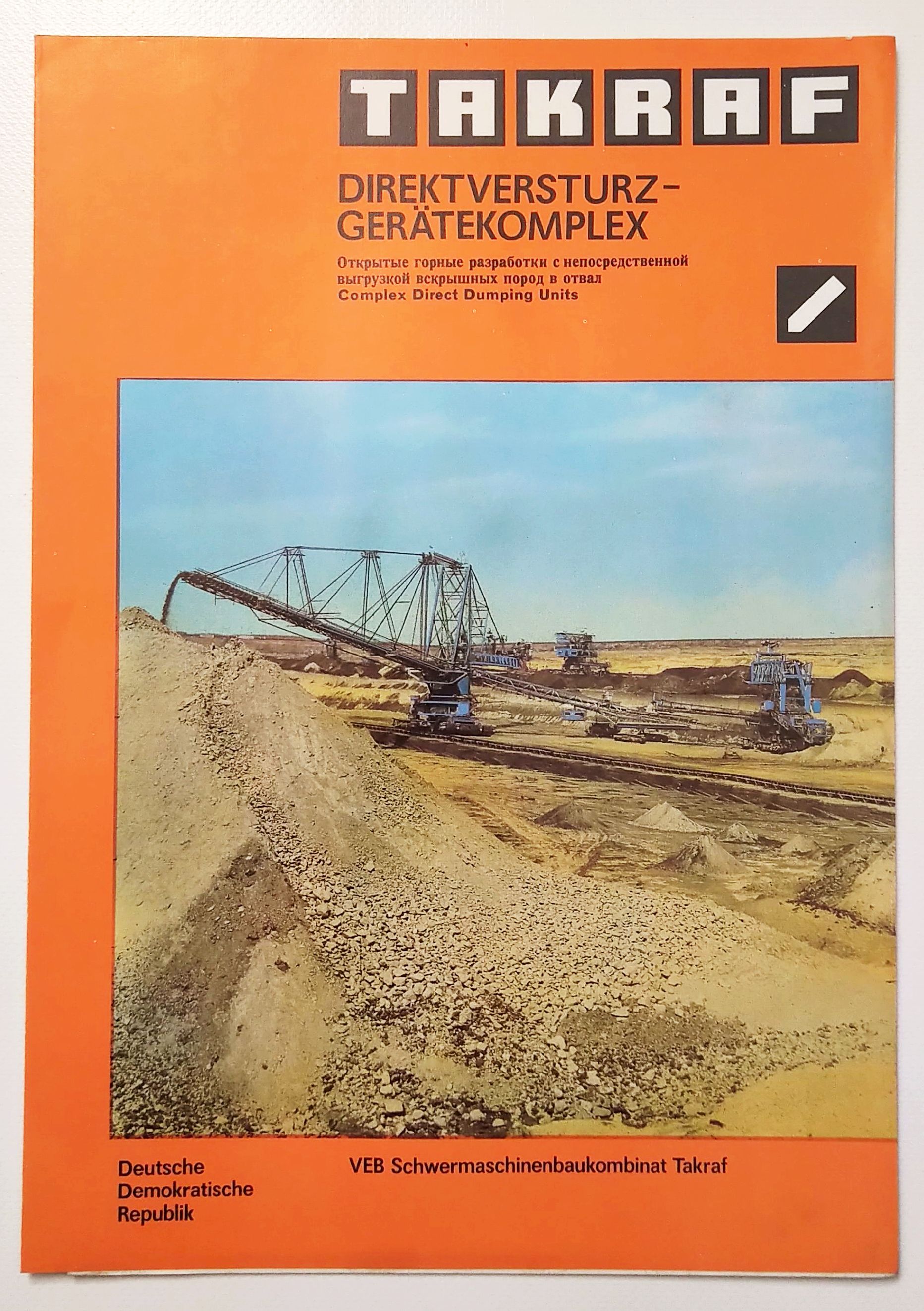 Takraf Prospekt Tagebau DDR VEB Direktversturz Gerätekomplex