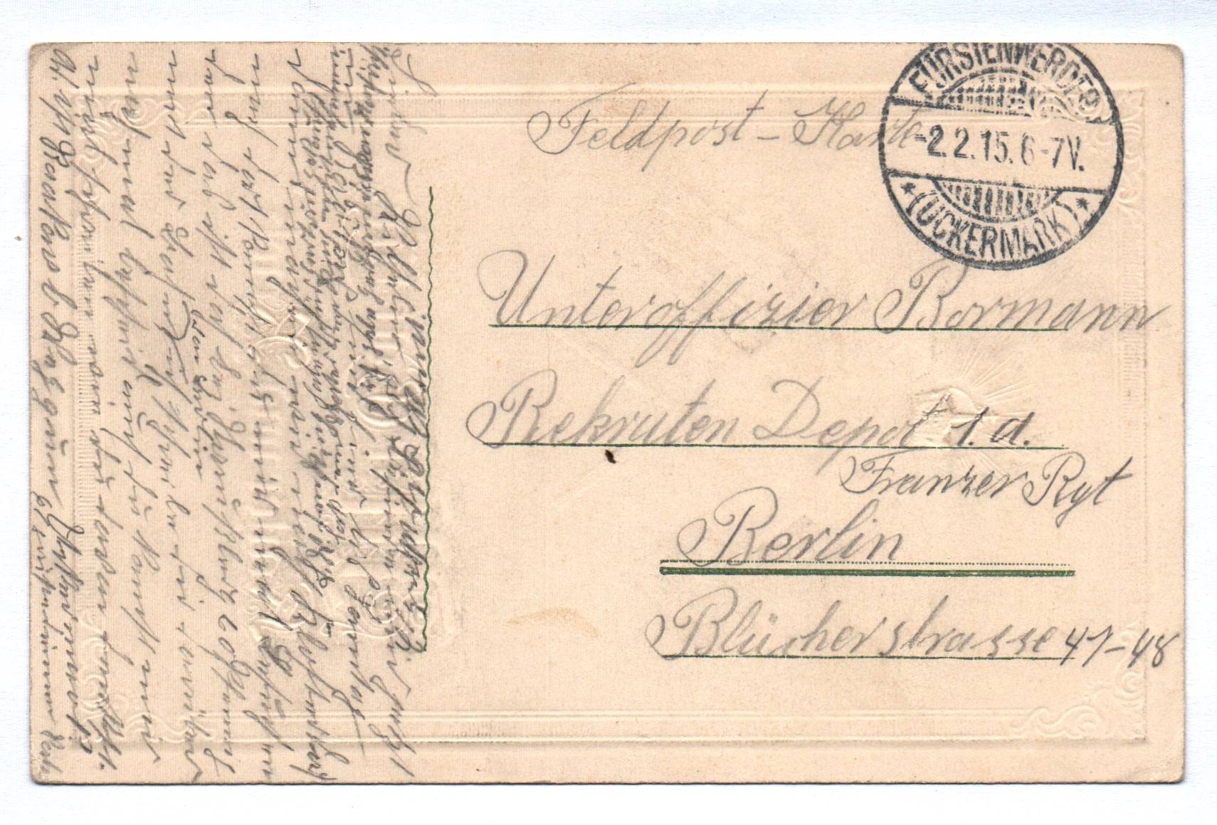 Patriotika Ak Mit Gott für Kaiser und Reich Feldpost 1915