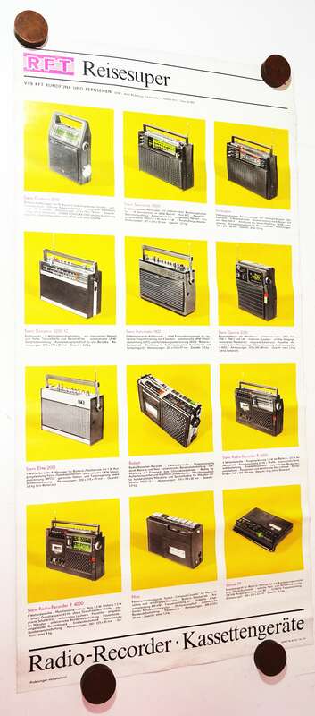 RFT Plakat 1978 Sonett Radios Stern Rekorder Transistorradio 