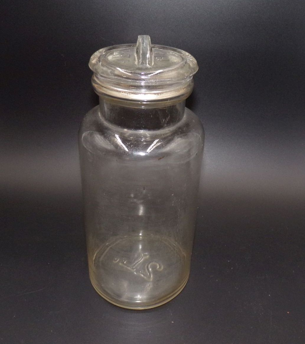 Altes Bonbonglas Einmachglas Vorratsglas 2 Liter mit Deckel Vintage 