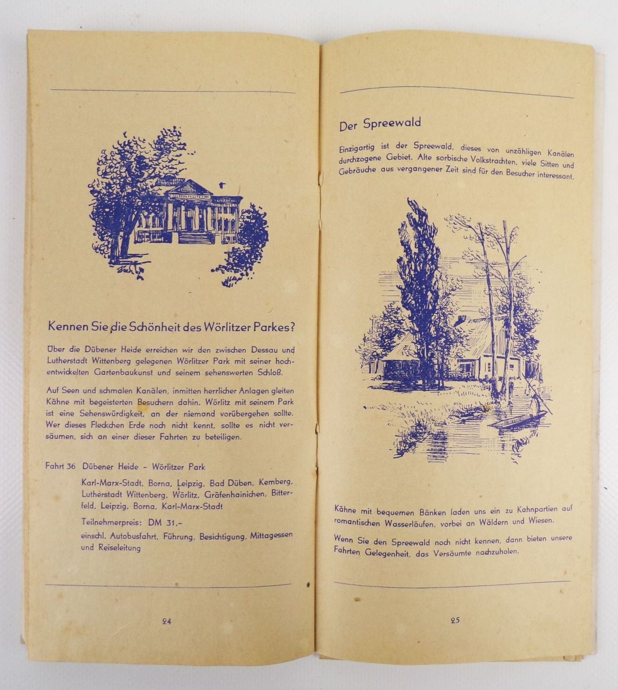 DER Reklame Prospekt DDR Reisen Broschüre 1959 