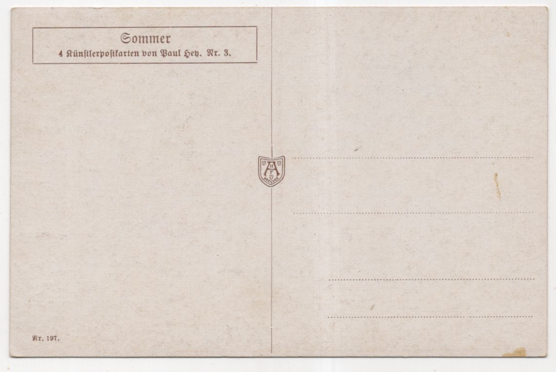 Paul Hey Ak Sommer Nr 3 Bauer mit Pferden Künstlerkarte