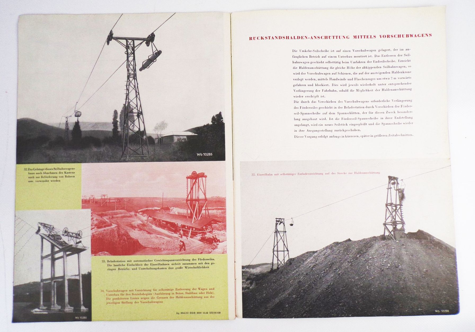 Einseil Bahnen VEB Schwermaschinen Leipzig Bleichert 1955 Seilbahn Einseil Bahnen VEB Schwermaschinen Leipzig Bleichert 1955 Seilbahn