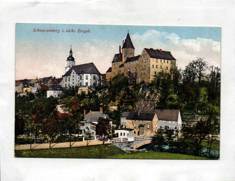 Ak Schwarzenberg im sächsischen Erzgebirge 1918