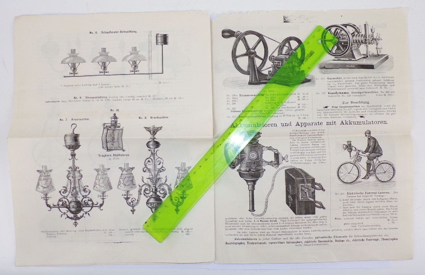 Prospekt Wolff u Ricks Berlin Dynamomaschinen elektrische Apparate 1900 er 