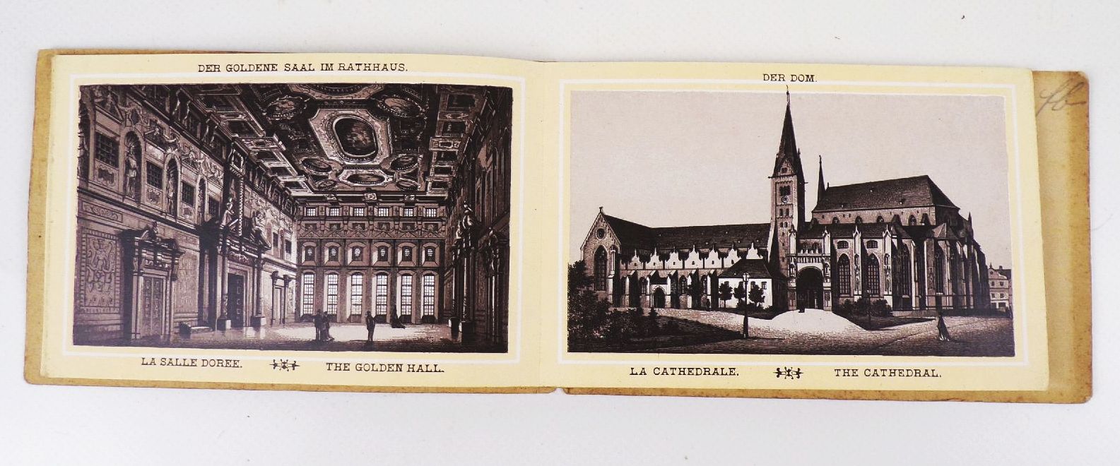 Album von Augsburg um 1880 Leporello Ansichten 