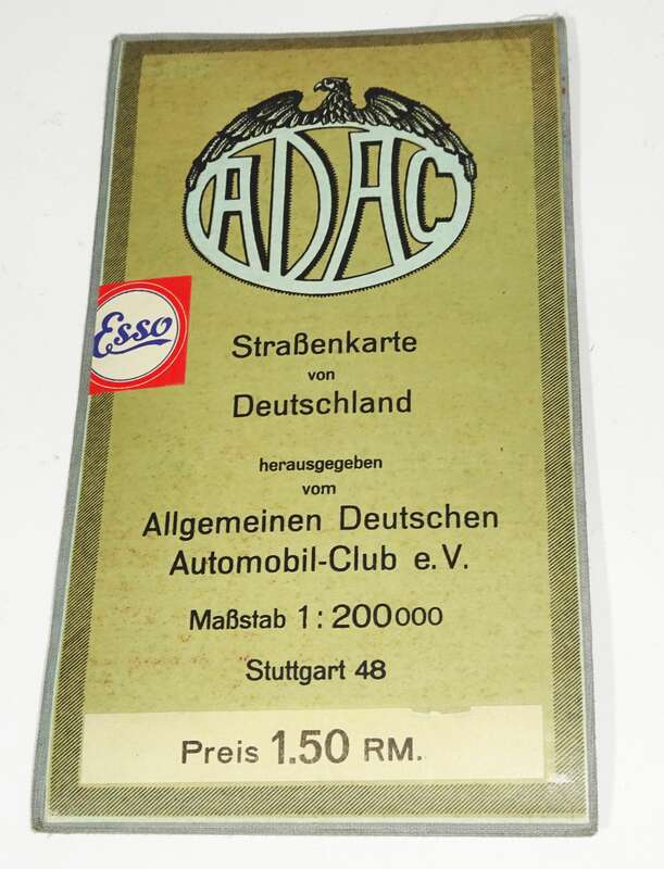 ADAC Straßenkarte Stuttgart 48 Leinen Landkarte Mittelbach