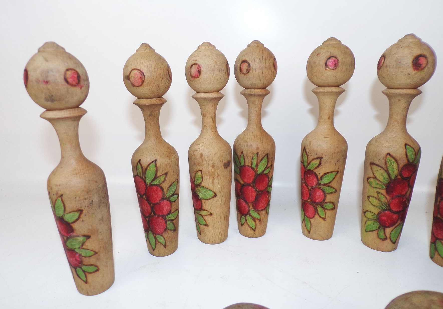 Altes Kegelspiel Holz Kegeln Vintage 