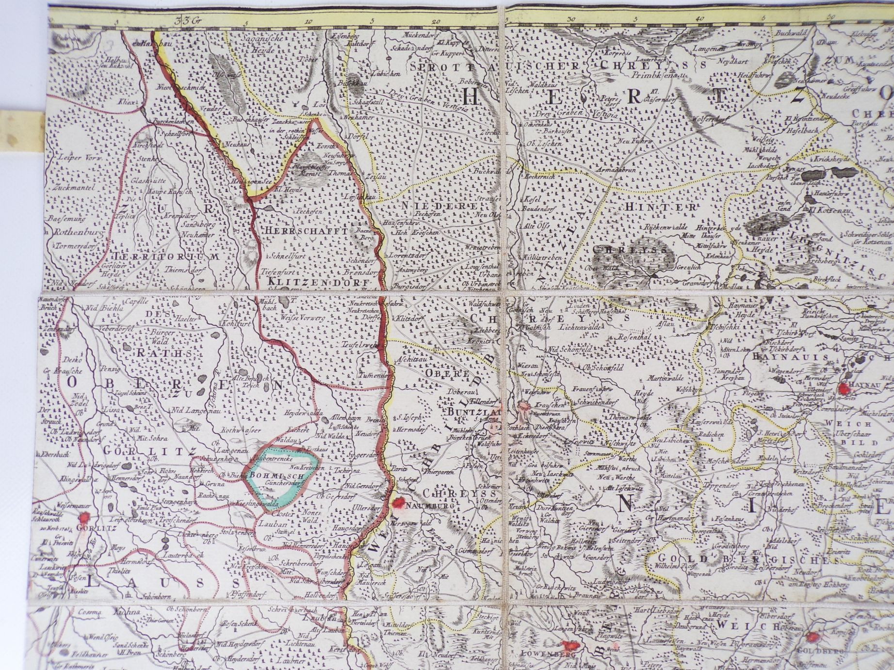 Le Royaume De Boheme 7 Kupferstich Landkarten um 1760 Böhmen