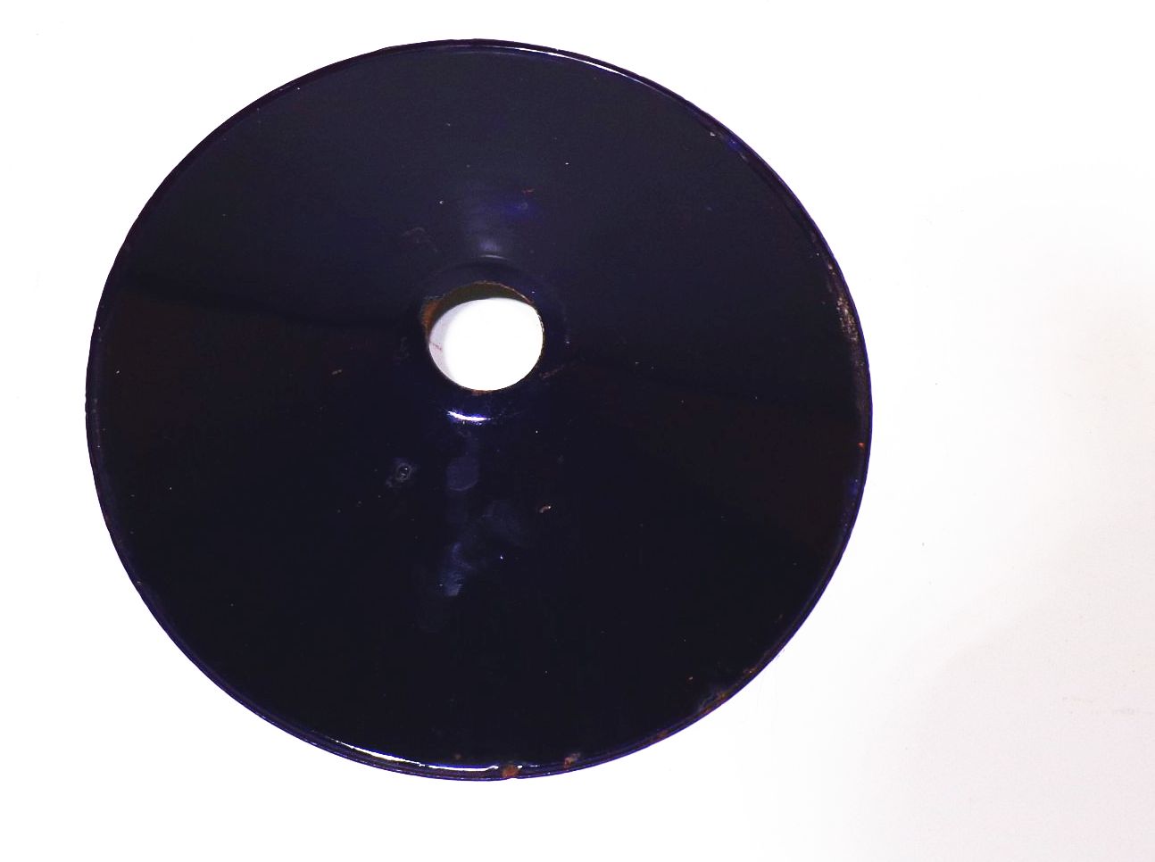 Alter Emaille Lampenschirm Blau Weiss Ersatzschirm 