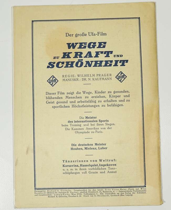 Die Körper Kultur im Film 1925er Akt Nude Naked 