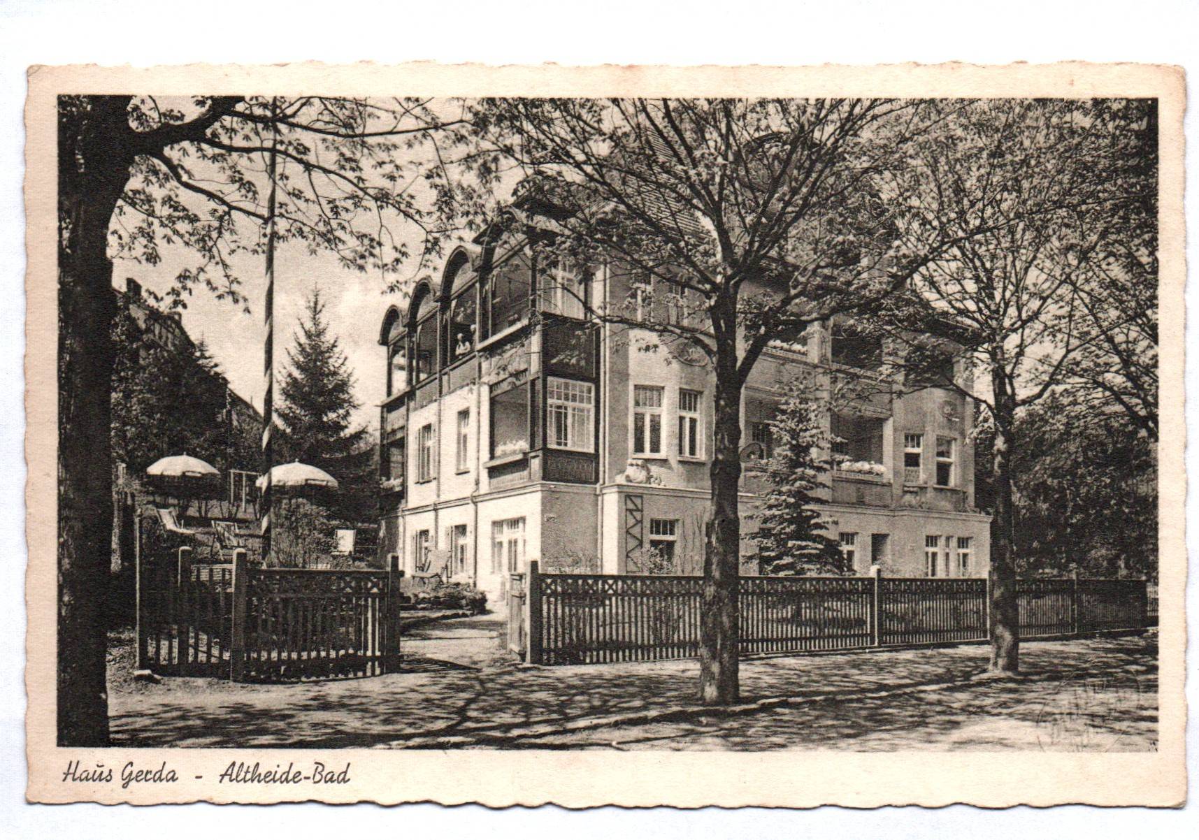Ak Bad Altheide Haus Gerda Schlesien