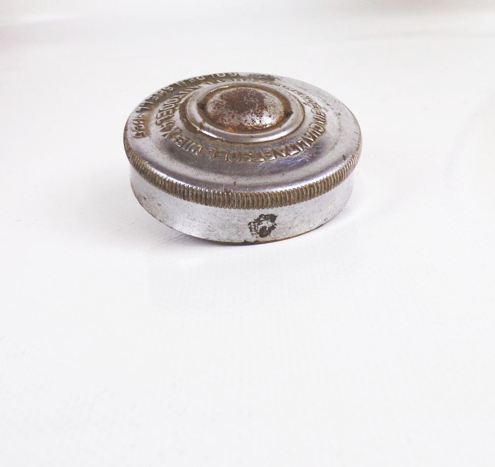 Alter Shell Tankdeckel Golden Shell 1925 Verwende Qualitätsöl Autooel 4 x Oldtimer 