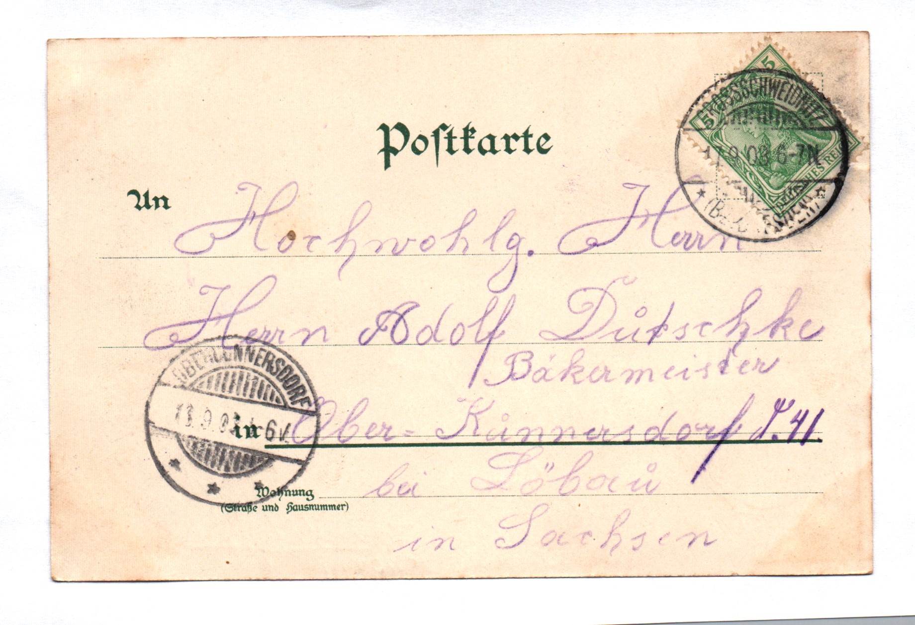 Ak Königl. Sächs. Landes-Irren-Anstalt zu Gross-Schweidnitz Postkarte 1903