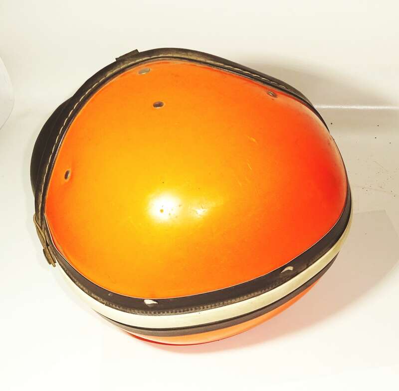 DDR Halbschale Mopedhelm Orange Größe 54 
