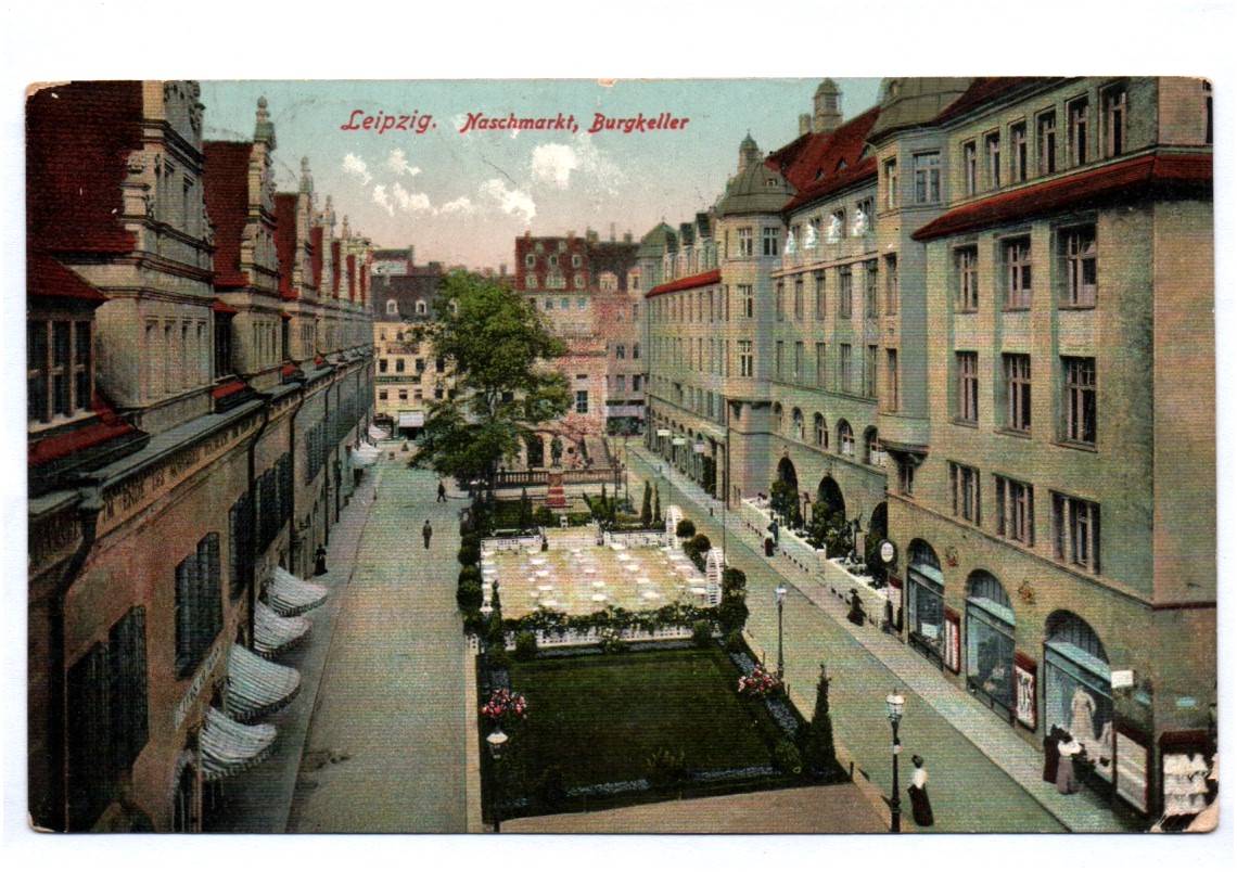 Ak Leipzig Naschmarkt Burgkeller 1911 Ak Leipzig Naschmarkt Burgkeller 1911