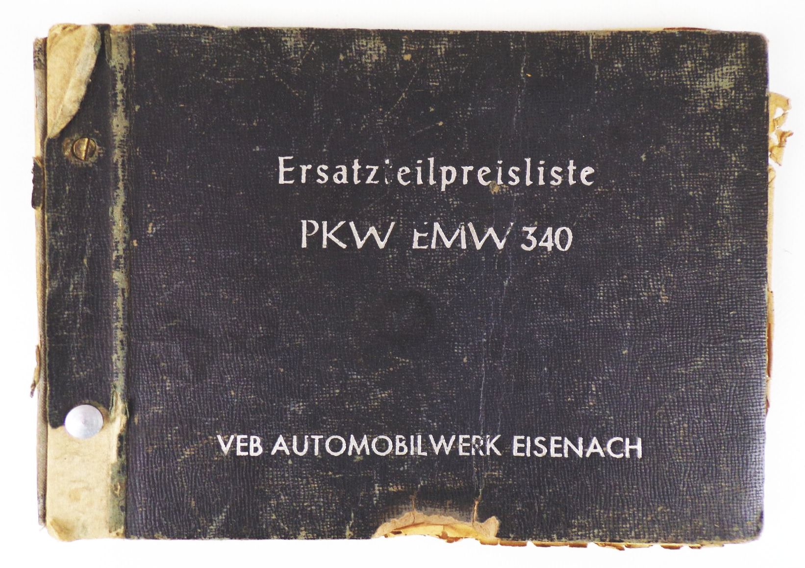 Alte Ersatzteil Preisliste PKW EMW 340 VEB Automobilwerk Eisenach Alte Ersatzteil Preisliste PKW EMW 340 VEB Automobilwerk Eisenach
