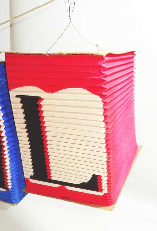 Konvolut alte Lampions Deko Beleuchtung Papier Laterne vintage