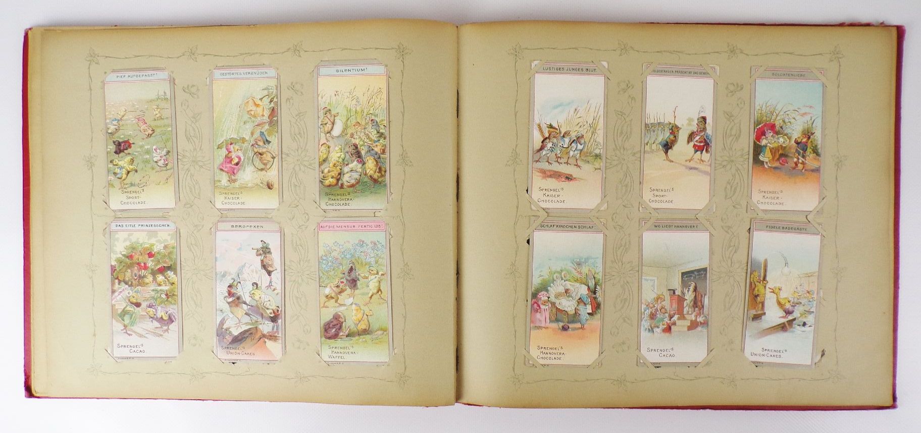 Sprengel Bilder Sammelbilderalbum um 1900 Kaufmannsbilder trading cards Sprengel Bilder Sammelbilderalbum um 1900 Kaufmannsbilder trading cards
