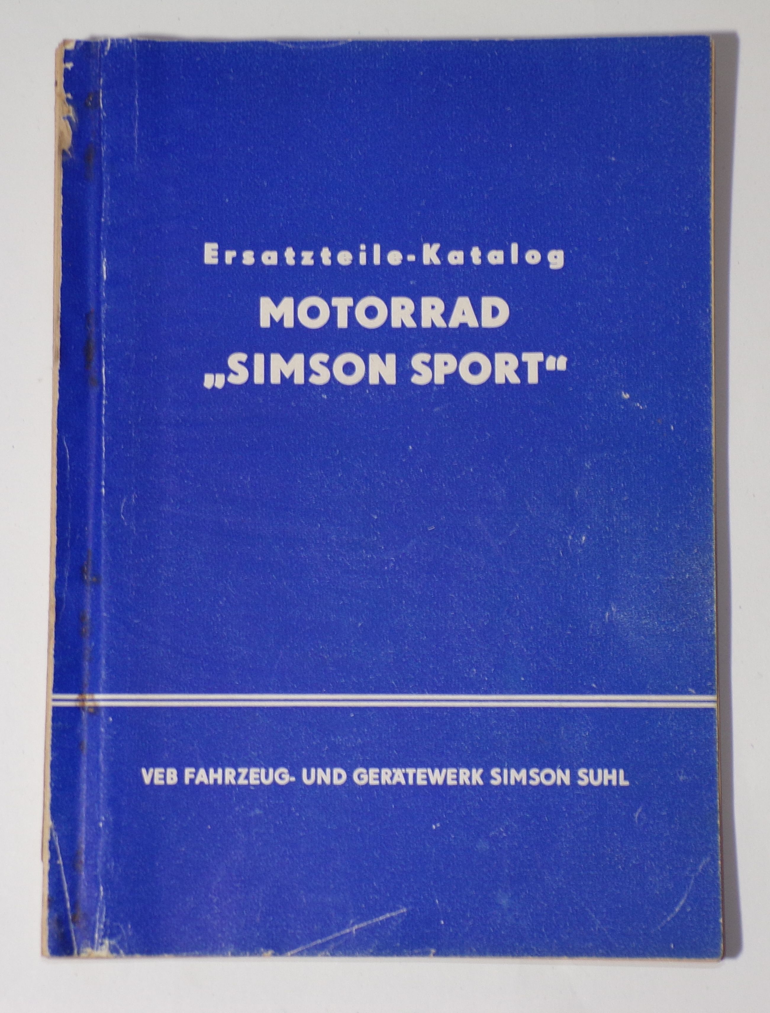 Motorrad Simson Sport AWO Ersatzteile Katalog 1956 DDR