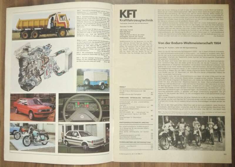 Heft Dezember 1984 KFT MZ SOMSON Enduro Weltmeisterschaft 1984