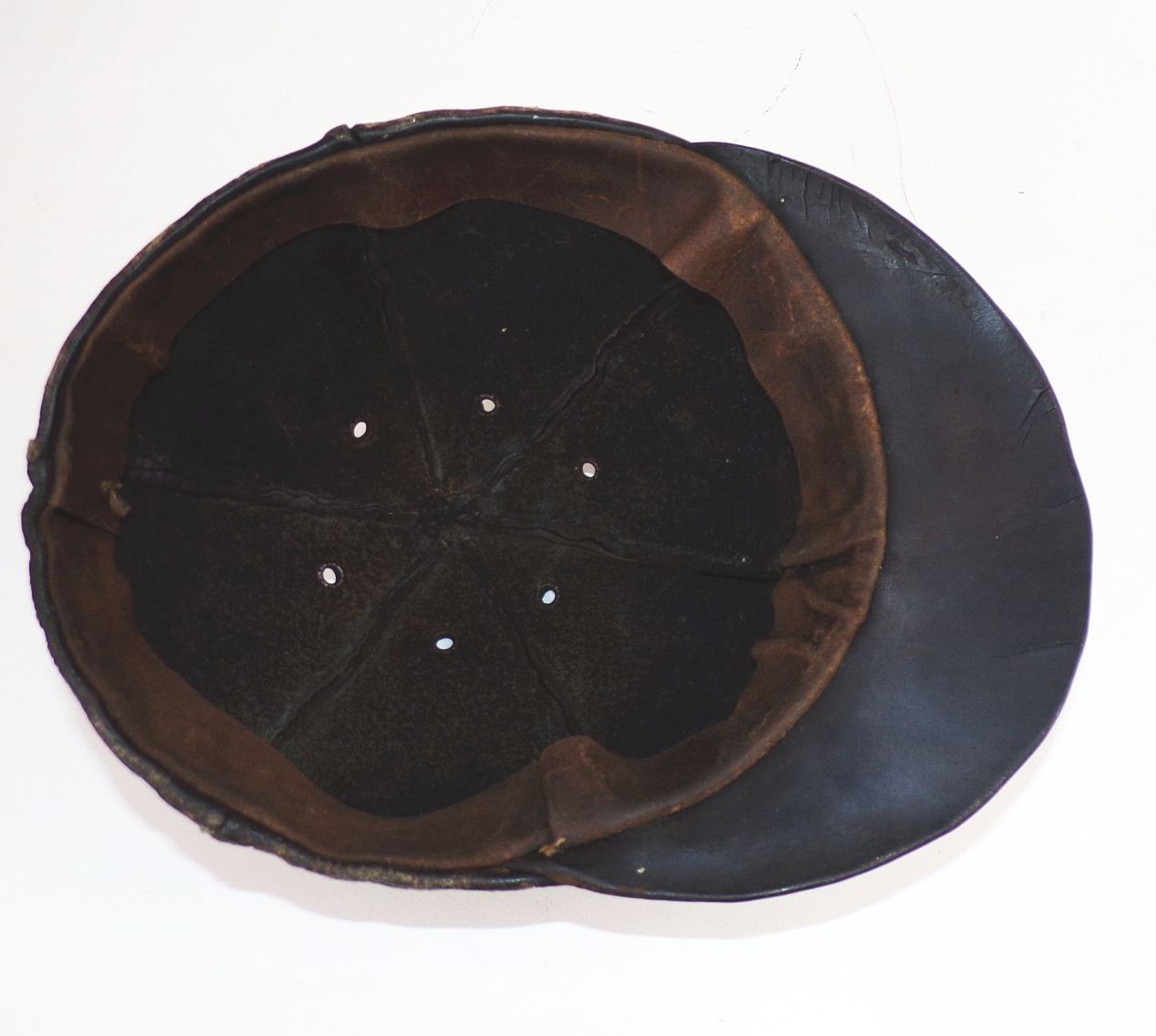 Alte Ledermütze Bergbau Kappe Helm Grubenhelm Antik Zeche Alte Ledermütze Bergbau Kappe Helm Grubenhelm Antik Zeche