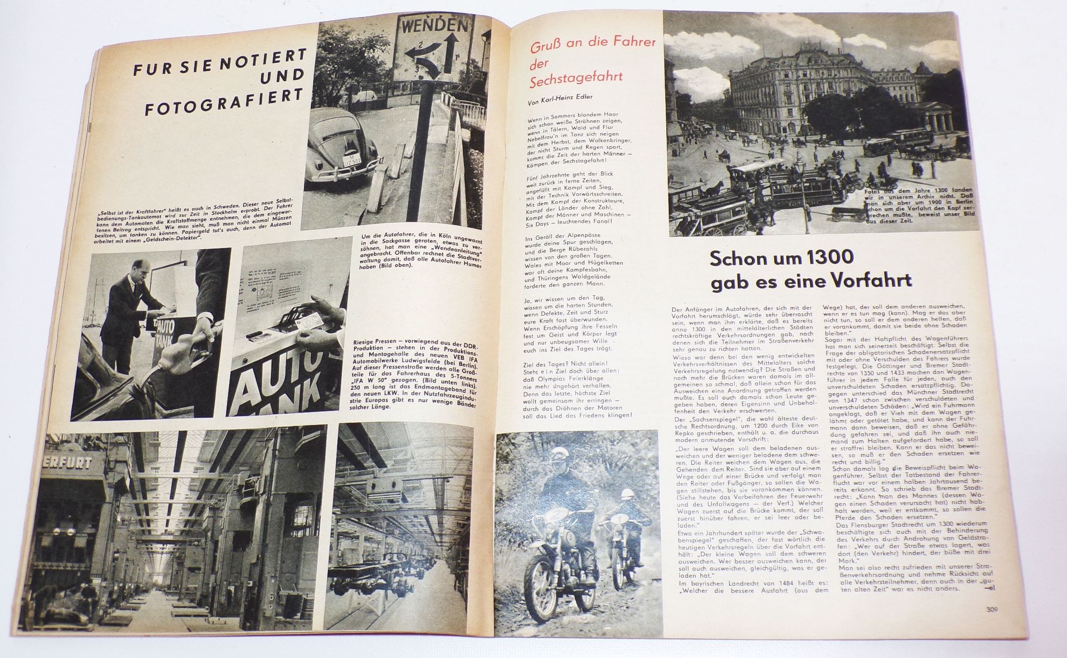 Der deutsche Straßenverkehr 9 / 10 1965 Wartburg 312 Mercedes Zeitung