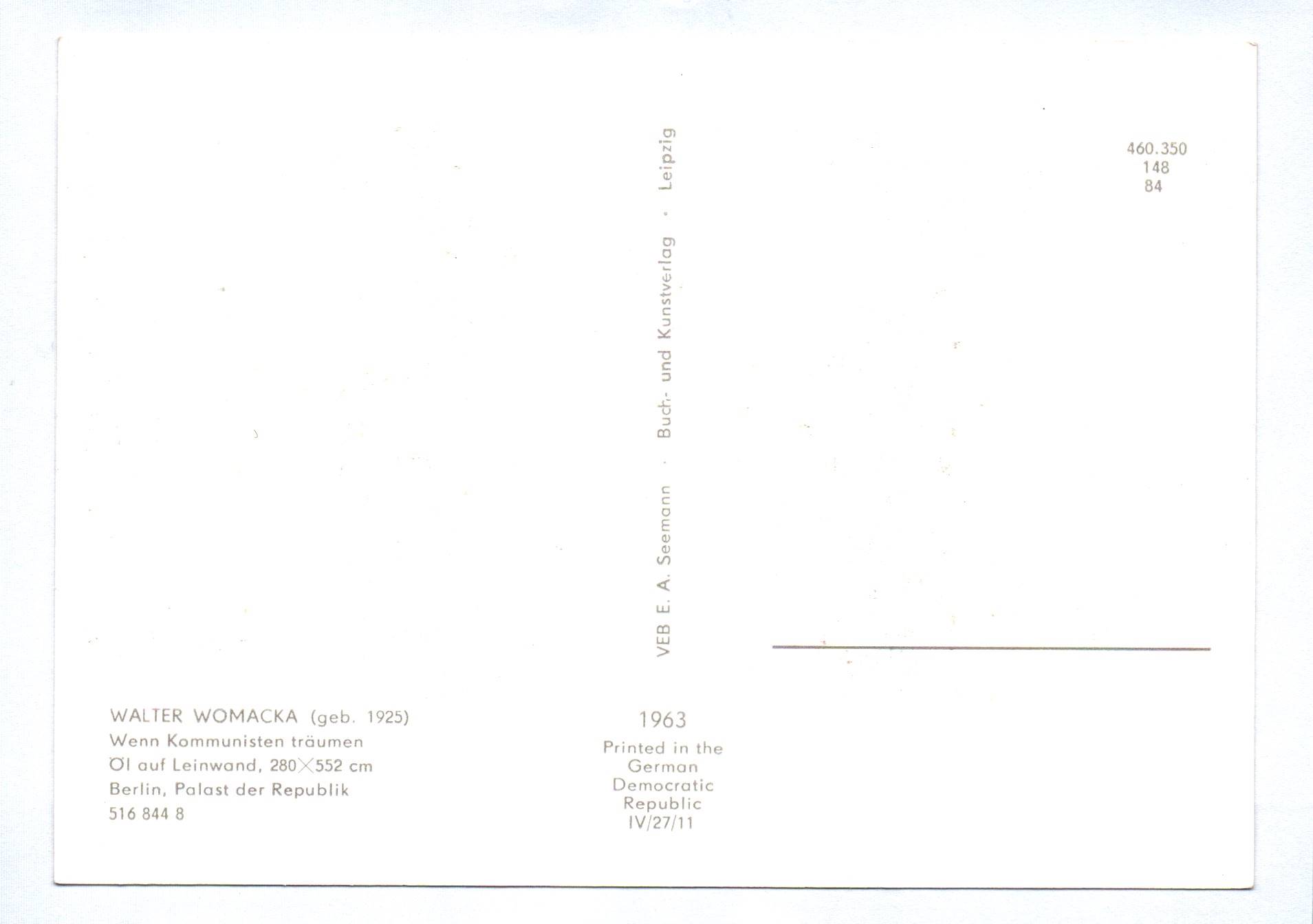 Künstler Ak Walter Womacka Wenn Kommunisten träumen 1963 Künstler Ak Walter Womacka Wenn Kommunisten träumen 1963