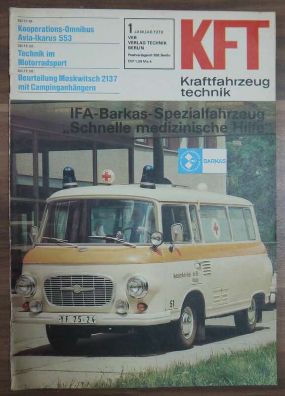 DDR Kooperations Imnibus Avua Ikarus 553 Heft KFT Januar 1978 Technik im Motorradsport