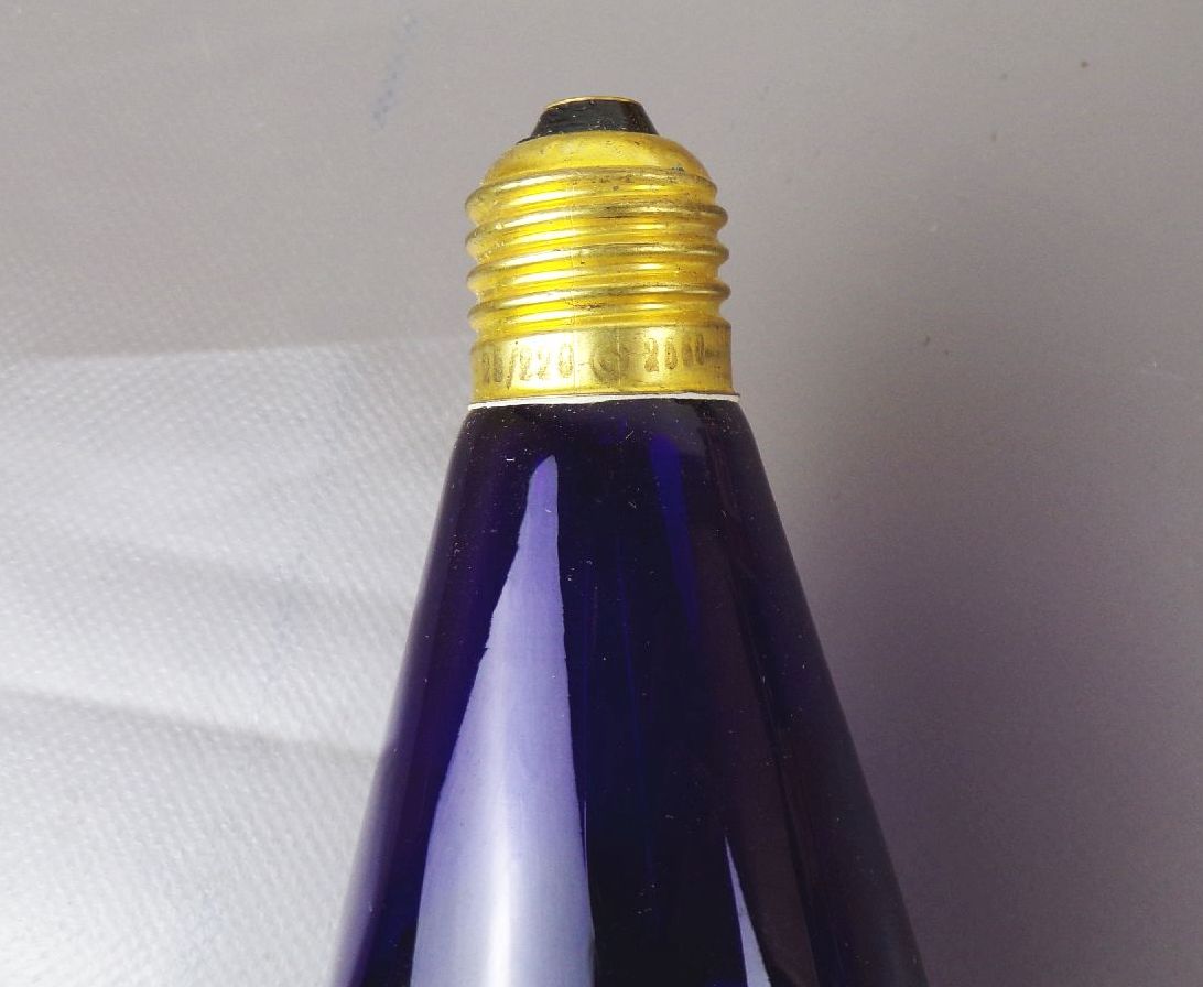 Alte Kohlefaden Glühlampe 220 V 25 W Wedel Blau Vintage Birne