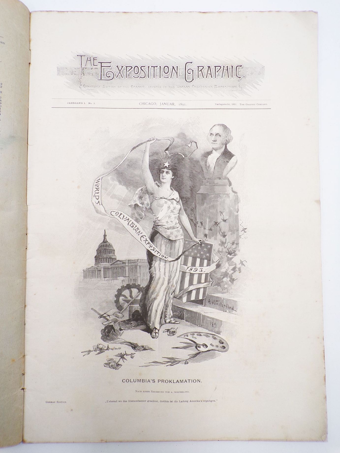 The Exposition Graphic Chicago 1892 Erster Jahrgang Nummer 1 