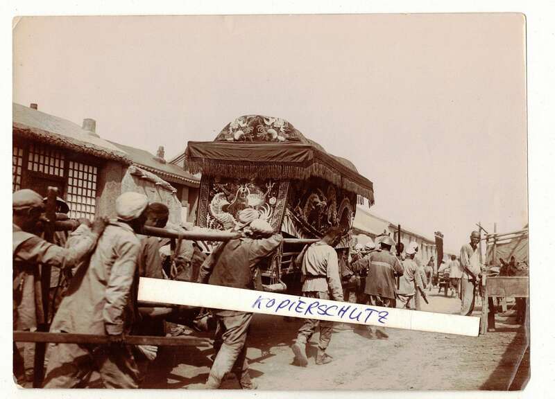 Foto chinesisches Begräbnis Sarg Peking 1910 Kolonie Zeit Beijing China 